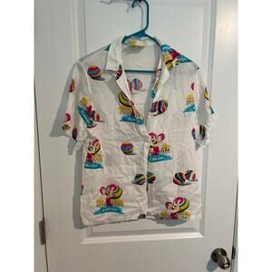 Florida Brand Vintage White T-Shirt with Swimmers Print – Size 12